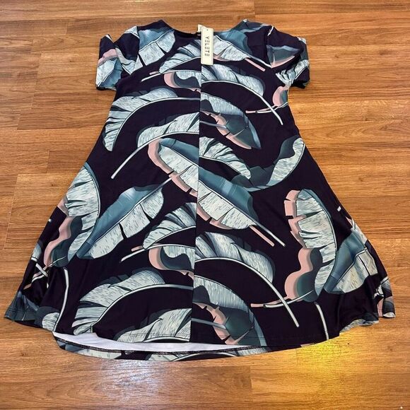 Yelete | Crew Neck Short Sleeve Midi Dress | Women size XL - Picture 5 of 10